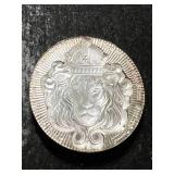 2 TROY OZ .999 FINE SILVER SCOTTSDALE MINT ROUND