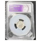 1943-D US MERCURY DIME SLABBED UNC