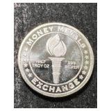 HALF TROY OZ .999 FINE SILVER MONEY METALS EXCHANGE ROUND