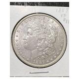 1887 US MORGAN SILVER DOLLAR
