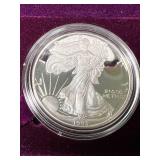 1993 PROOF AMERICAN SILVER EAGLE IN ORIGINAL MINT BOX