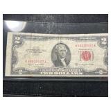 1953B US RED SEAL $2 BILL