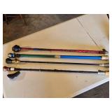 Walking Sticks / Canes with unique handle designs, including gearshift knobs and embellished grips  - heavy and appear homemade