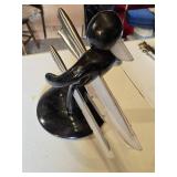 Raffaele Iannello "The EX" Stainless Steel Knife Holder - Missing 2 Knives