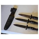 Set of 3 Daggers with Sheath