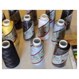 Maxi-Lock Sewing Thread and Accessories Lot including Singer Spun Polyester and Tropical Cotton Thread