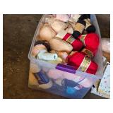 Tote of Yarn including Bernat Wintuk, Red Heart, and More