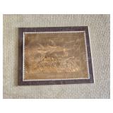 John Mayer Framed Art Prints "Dawn Patrol" and "Morning on the Platte" with Brass Plates - Both in damaged condition