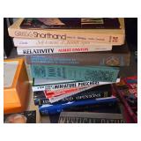 Collection of Books and Educational Card Sets including Psychology by John W. Santrock, Word Card Sets (Boats, Bears, Balloons), and Various Subjects