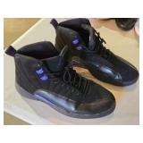 Nike Jordan 12 Retro Black Purple Basketball Shoes Size 10.5