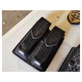 Vintage Law Enforcement Holster, Ammo Pouch, Security Badge