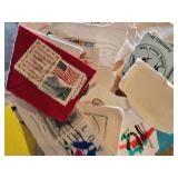 Collection of Vintage and Modern U.S. Postage Stamps Some Unmarked, Pile of Used