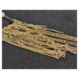 Lot of Jewelry Pieces Including Gold Tone Chains and Beaded Necklaces