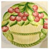 Made in Italy 8in Ceramic Fruit Plates - Set of 4