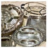 Vintage Silver Plate Serving Set - Rococo Trays, Bowls & Compotes & Stand