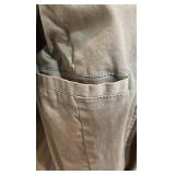 Free People Distressed Canvas Jacket Hooded Olive Drab Cotton