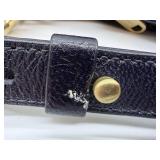 Alexis Hudson Convertible Leather Bag - Expansion Zipper, Dark Purple/Black