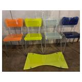 Zeritalia Glass Chip Chairs and Table Top by Tim Power (1993) - 4 Chairs & Glass Table Top
