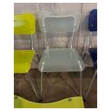 Zeritalia Glass Chip Chairs and Table Top by Tim Power (1993) - 4 Chairs & Glass Table Top