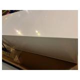CB2 Vintage White Lacquer Dresser with Lucite Handles