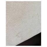King Size Bed 57 H x 83 W - White Upholstered Headboard Panels