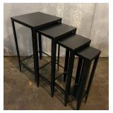 Metal Nesting Tables - Set of 4 - 26 1/2 in H x 13 in D
