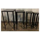 Metal Nesting Tables - Set of 4 - 26 1/2 in H x 13 in D