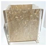 Polly Berg RE300 Hand Made Lucite Display Boxes Bathroom Garbage (Lot of 2)