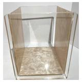 Polly Berg RE300 Hand Made Lucite Display Boxes Bathroom Garbage (Lot of 2)