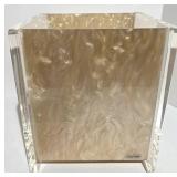Polly Berg RE300 Hand Made Lucite Display Boxes Bathroom Garbage (Lot of 2)