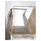 Polly Berg RE300 Hand Made Lucite Display Boxes Bathroom Garbage (Lot of 2)
