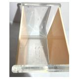 Polly Berg RE300 Hand Made Lucite Display Boxes Bathroom Garbage (Lot of 2)