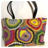 Beaded Mandala Tote Bag - Multicolor Beadwork