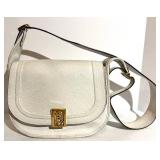 Mulberry England White Leather Sadie Shoulder Bag - Gold Lock