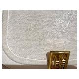 Mulberry England White Leather Sadie Shoulder Bag - Gold Lock