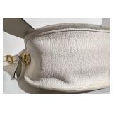 Mulberry England White Leather Sadie Shoulder Bag - Gold Lock