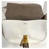 Mulberry England White Leather Sadie Shoulder Bag - Gold Lock