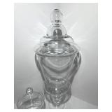 Clear Glass Apothecary Canister Set with Lids - Tall Jar & Assorted Jars