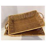 Wicker Baskets Assorted (Lot of 6) including Tissue Box Cover
