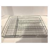 Desk Organizer Set - Metal Mesh Baskets & Wood Tray