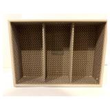Desk Organizer Set - Metal Mesh Baskets & Wood Tray