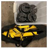 Volleyball Net System with 4 Weight Discs - Portable Outdoor Set