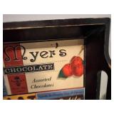 Decorative Tray - Vintage Chocolate Ad Collage Display
