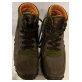 Cole Haan G Series Boots - Size 9.5 M - Brown Leather & Olive Green Collar