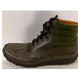 Cole Haan G Series Boots - Size 9.5 M - Brown Leather & Olive Green Collar