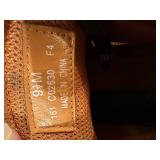 Cole Haan G Series Boots - Size 9.5 M - Brown Leather & Olive Green Collar