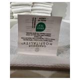 White 100% Cotton Towel Set - 30 Bath Towels & 4 Hand Towels