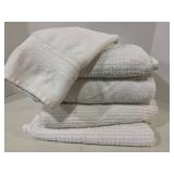 DKNY,  Hotel Collection Towels, Hotel Balfour - White Cotton/Modal Bath Towel Set (Lot of 5)