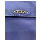 TUMI Crossbody Bag - Navy Blue Nylon with Gold Hardware