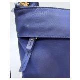 TUMI Crossbody Bag - Navy Blue Nylon with Gold Hardware